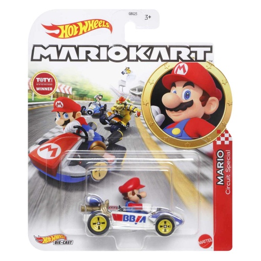 Hot Wheels Mario Kart car + figure Mario Circuit Special Mattel GBG25/HDB36