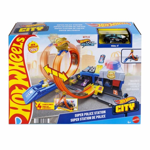 Hot Wheels City Super Police Station Track Mattel JBM71