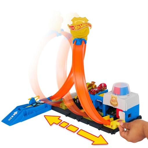 Hot Wheels City pista super estação de polícia Mattel JBM71
