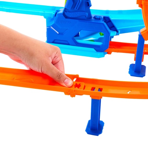 Pista de acrobacias Hot Wheels Fast Launch Cyclone Track Mattel JHK73