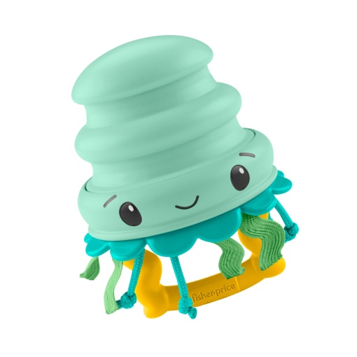 Fisher-Price Mattel JHB54/JHB57 Squish Seas silicone jellyfish-shaped rock