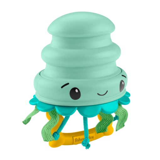 Fisher-Price Mattel JHB54/JHB57 Squish Seas silicone jellyfish-shaped rock