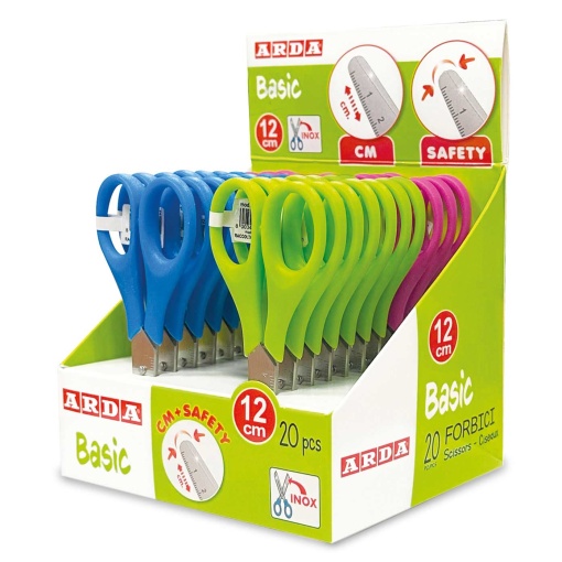 Tijeras escolares redondas ARDA Basic de 13 cm - Surtidas