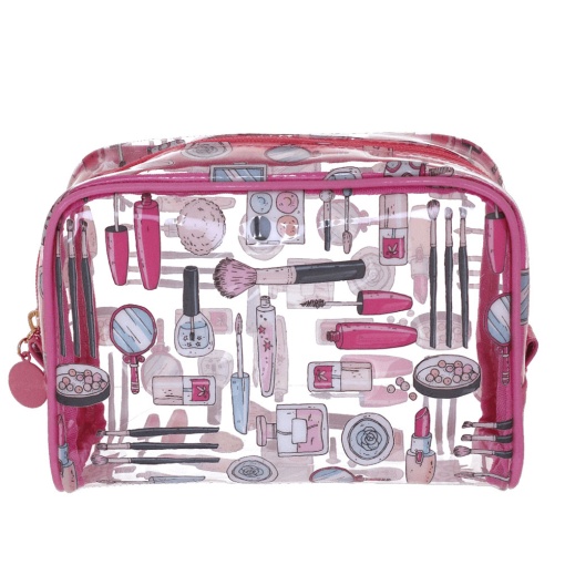 Neceser de viaje Camomilla Kiss & Go de cristal, 14 x 20 x 8 cm