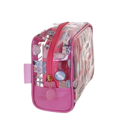 Neceser de viaje Camomilla Kiss & Go de cristal, 14 x 20 x 8 cm