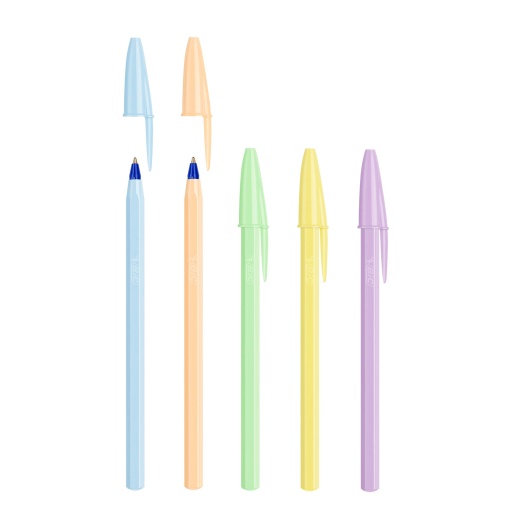 BIC Cristal Pastel 1 mm ballpoint pen, assorted.