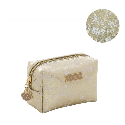 Chamomile Shell Shine Pearl Toiletry Bag 8 x 11.5 x 5 cm