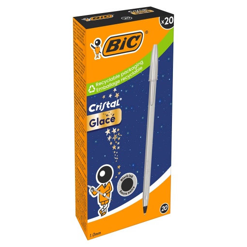 BIC Cristal Glace 1 mm silver ballpoint pen