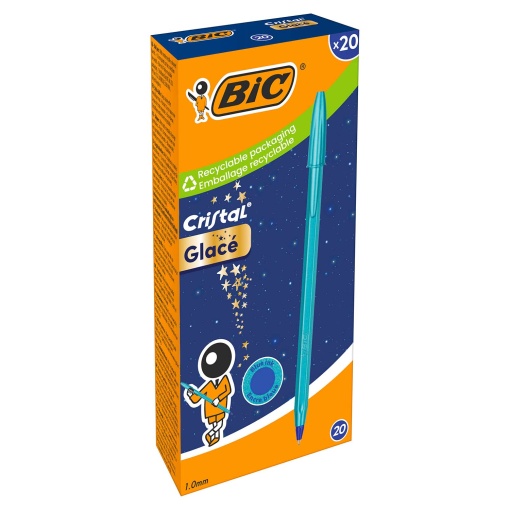 BIC Cristal Glace 1 mm blue ballpoint pen