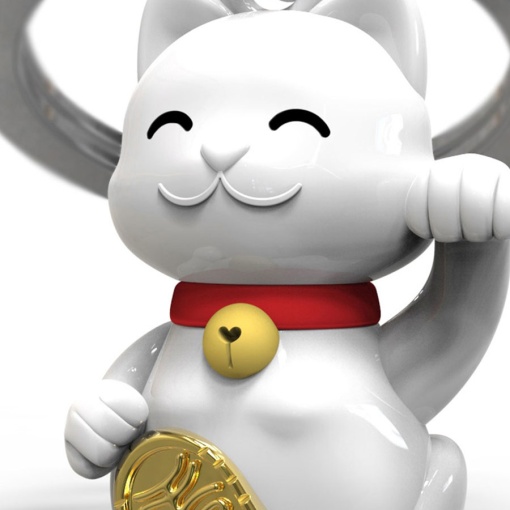 Metalmorphose Lucky Cat Keychain