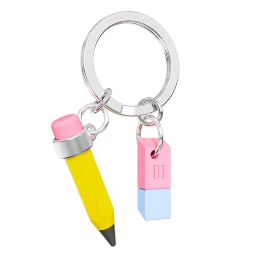 Metalmorphose keychain with eraser and infinity pencil