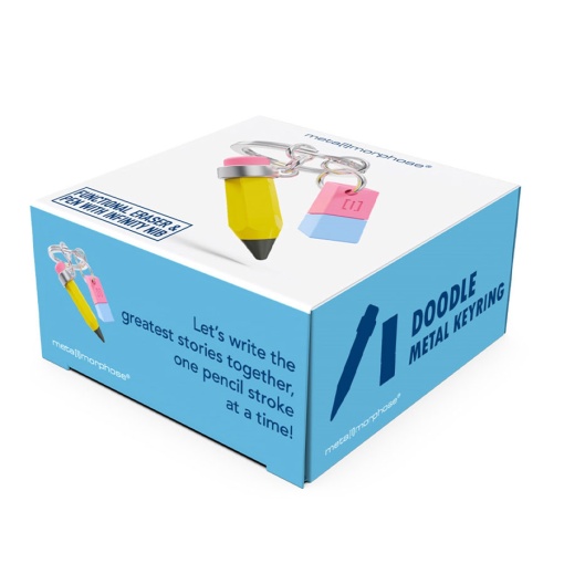 Metalmorphose keychain with eraser and infinity pencil