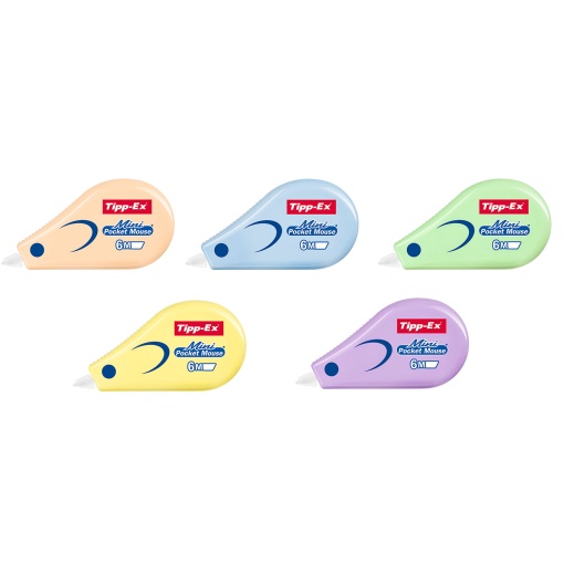 TIPP-EX Mini Pocket Mouse Pastel Correction Tape 5 mm x 6 m assorted