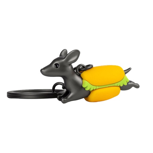 Metalmorphose hot dog keychain
