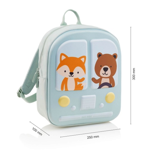 MIQUELRIUS Bus Stop backpack, green, 24.5 x 12 x 30.5 cm