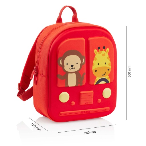MIQUELRIUS Bus Stop backpack, red, 24.5 x 12 x 30.5 cm