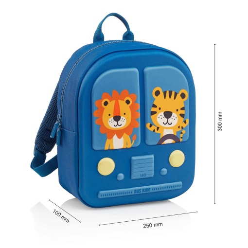 MIQUELRIUS Bus Stop blue backpack 24.5 x 12 x 30.5 cm