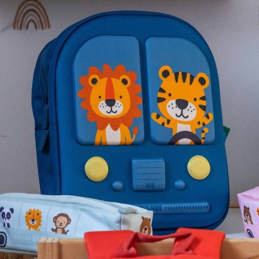 MIQUELRIUS Bus Stop blue backpack 24.5 x 12 x 30.5 cm