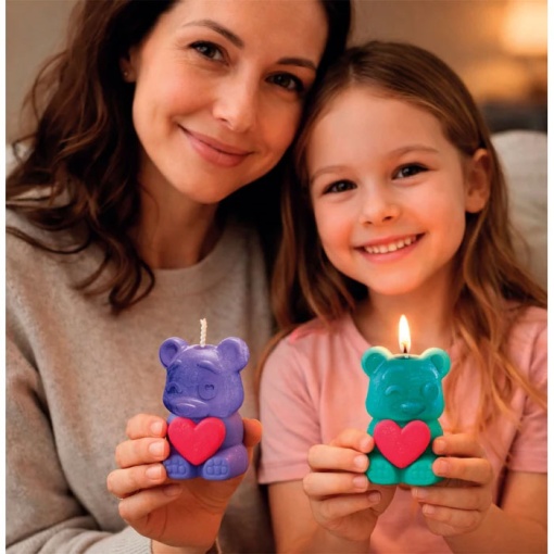 Crea tus propias velas Love Bear de CLEMENTONI.