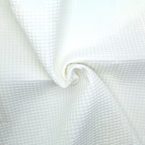 Tecido favo de mel / waffle branco 00 1 x 1,47 m