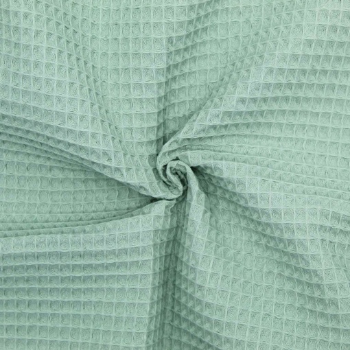 Tecido favo de mel / waffle verde água 18 1 x 1,47 m