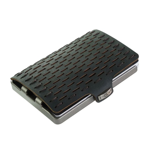 I-CLIP Original Silver Card/Bill Holder with Black Coin Purse