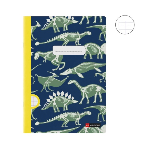 A4 stapled notebook MIQUELRIUS Fossil Dinos lined 48 sheets 90 g