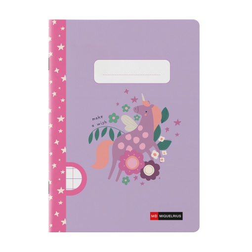 Caderno A5 agrafado MIQUELRIUS Magic Unicorn Wish pautado 48 folhas 90 g
