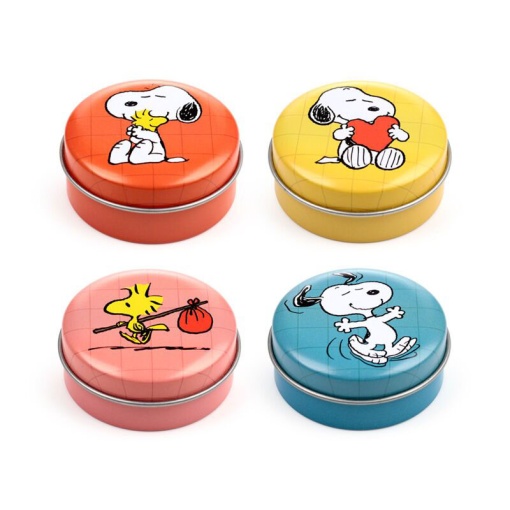 Peanuts Snoopy & Woodstock assorted lip balm in a tin