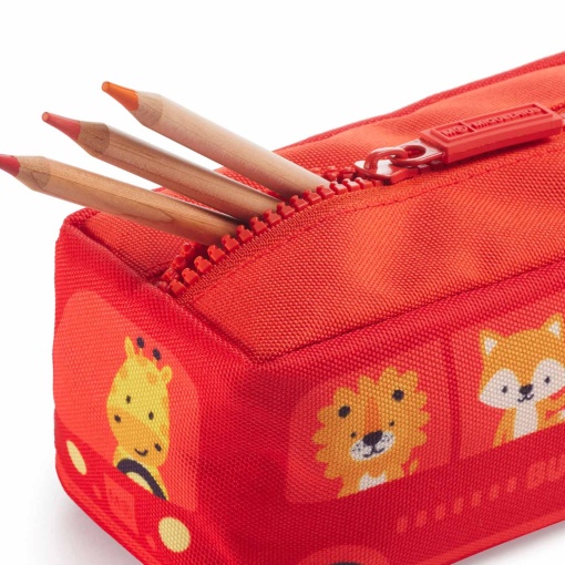 MIQUELRIUS Bus Stop red pencil case