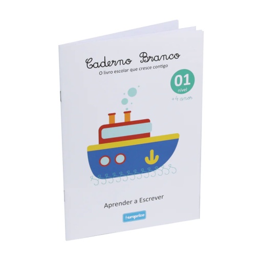 White notebook - learning to write 4+ EUROPRICE