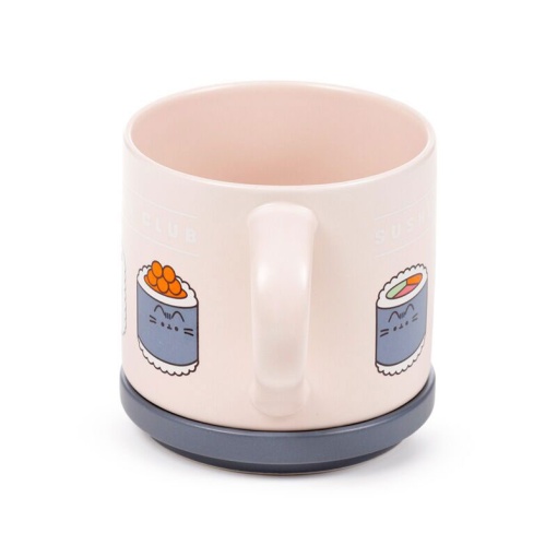 Mug with lid/base for cups Pusheen The Cat Sushi Lover
