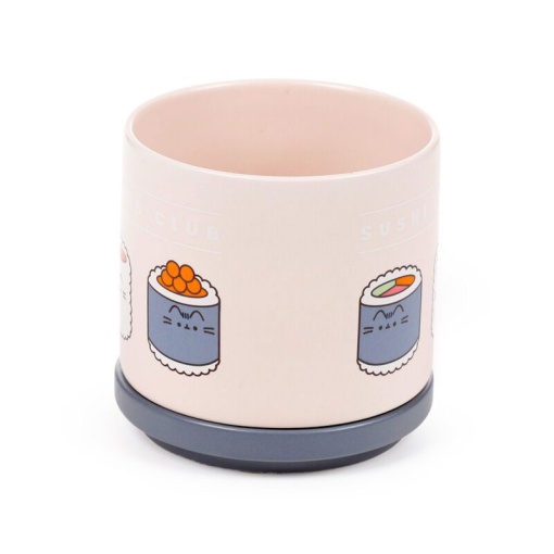 Mug with lid/base for cups Pusheen The Cat Sushi Lover