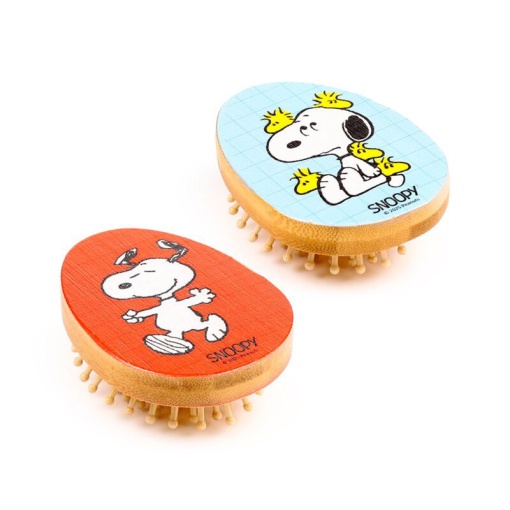 Bamboo hairbrush Peanuts Snoopy & Woodstock assorted