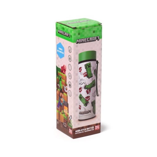 Minecraft 450ml Thermos Bottle with Temperature Indicator Sss... Boom