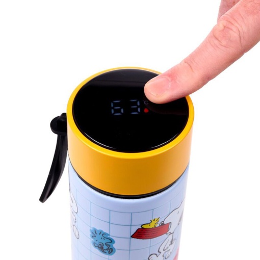 Peanuts 450ml Snoopy & Woodstock Thermos Bottle with Temperature Indicator