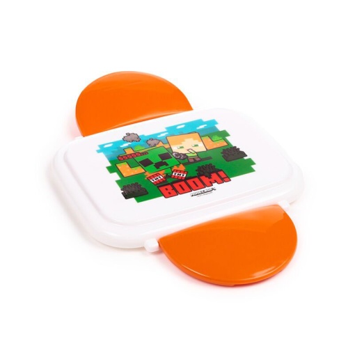 Caixa de lanche múltipla com talheres Minecraft Sss... Boom