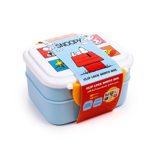 Caixa de lanche múltipla com talheres Peanuts Snoopy & Woodstock