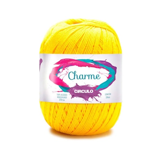 Fio de croché CÍRCULO Charme 150g amarelo canário 1289