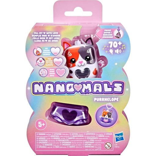 Nanomals Purrnelope, the tricolor kitten from Hasbro