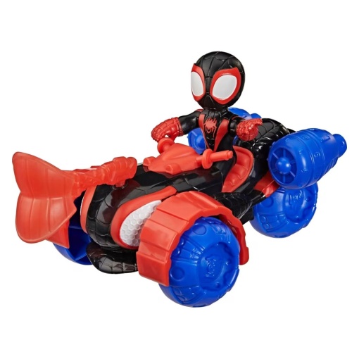Spidey y sus increíbles amigos Miles "Spin" Morales + triciclo arácnido Marvel Hasbro