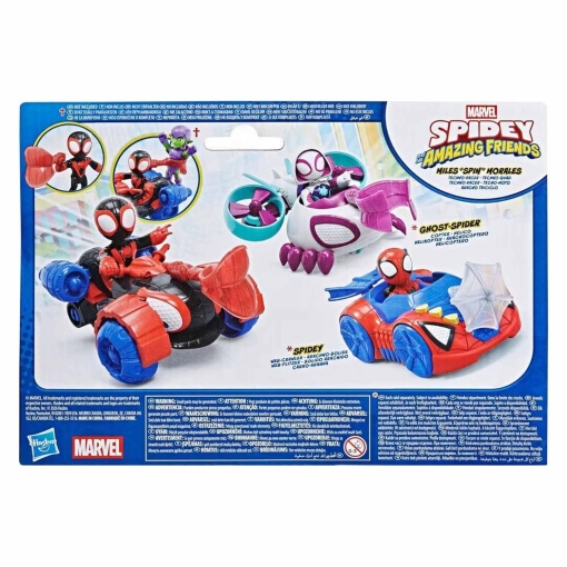Spidey y sus increíbles amigos Miles "Spin" Morales + triciclo arácnido Marvel Hasbro
