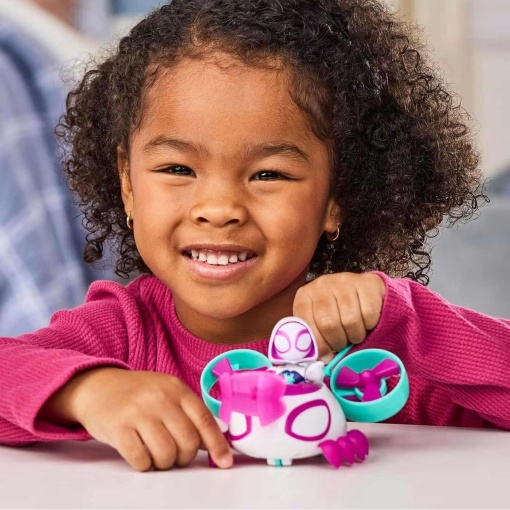 Spidey y sus increíbles amigos Ghost Spider + helicóptero Marvel Hasbro