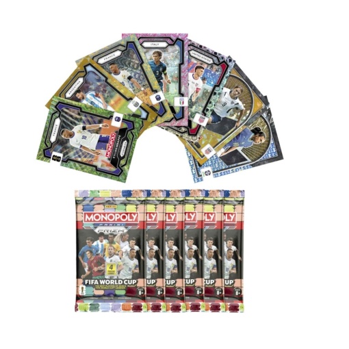 Cartas Monopoly Panini Prizm FIFA World Cup 2026 Hasbro