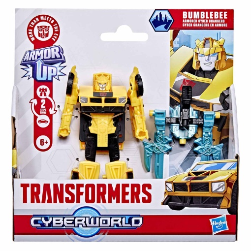 Transformers Cyberworld Cyber Changers con armadura de Bumblebee de Hasbro