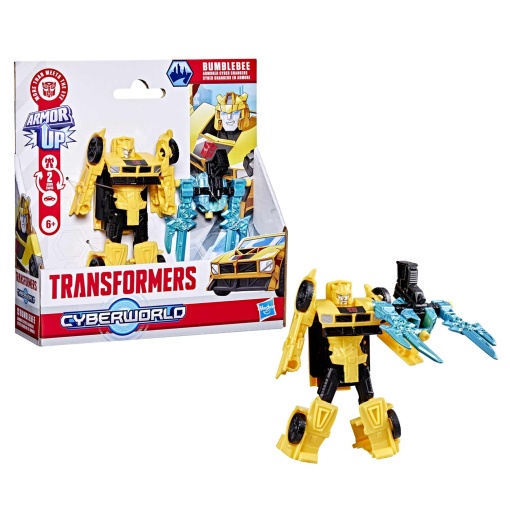 Transformers Cyberworld Cyber Changers con armadura de Bumblebee de Hasbro