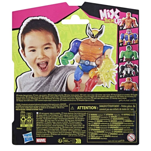 Vengadores Mixmashers Wolverine 12cm Marvel Hasbro