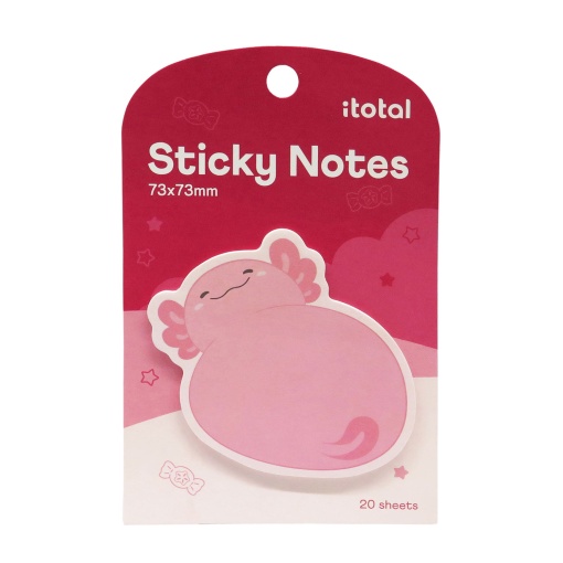 Bloco de notas aderentes iTotal Axolutely 73x73mm (20 folhas)