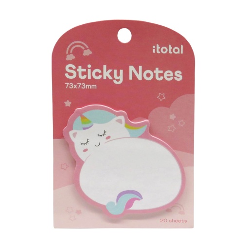 Bloco de notas aderentes iTotal unicórnio 73x73mm (20 folhas)
