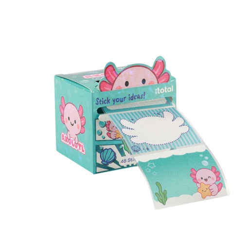 Bloco de notas aderentes em rolo iTotal Axolutely 58x45mm (48 unidades)